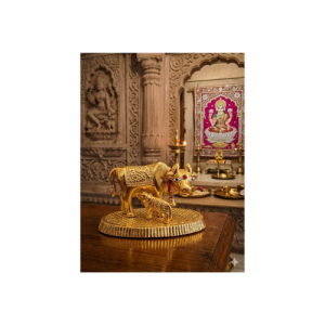 Kamdhenu Cow With Calf -Brass