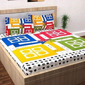 Ludo Print Cotton Double Bedsheet