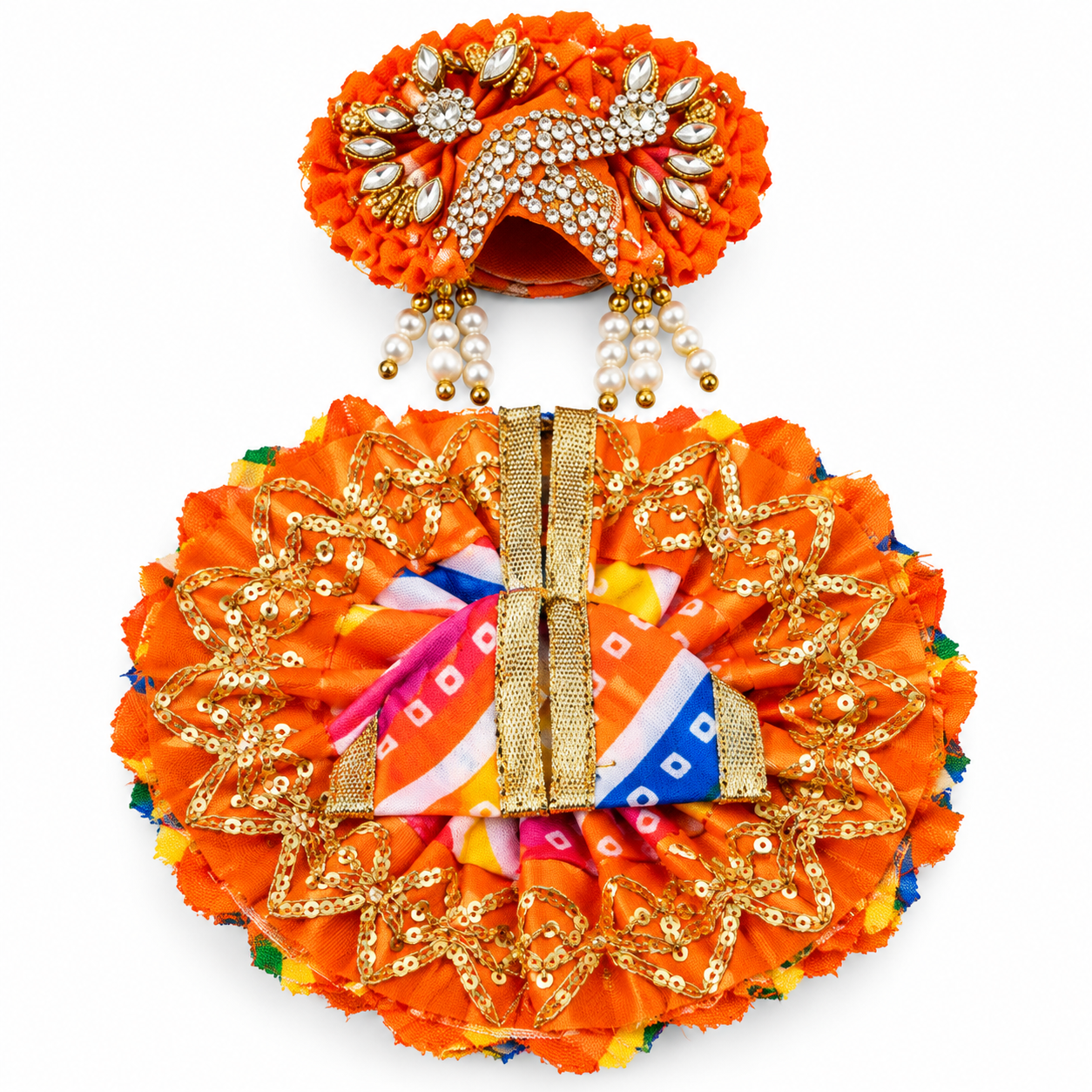 Kanhaji Poshak- set of 2- Poshak with turban- size 1 - Image 2
