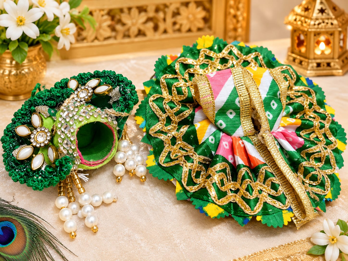 Kanhaji Poshak- set of 2- Poshak with turban- size 1 - Image 4